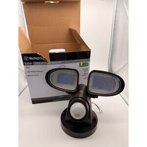 18-Watt 180-Degree Bronze Motion Activated Outdoor LED Flood Light